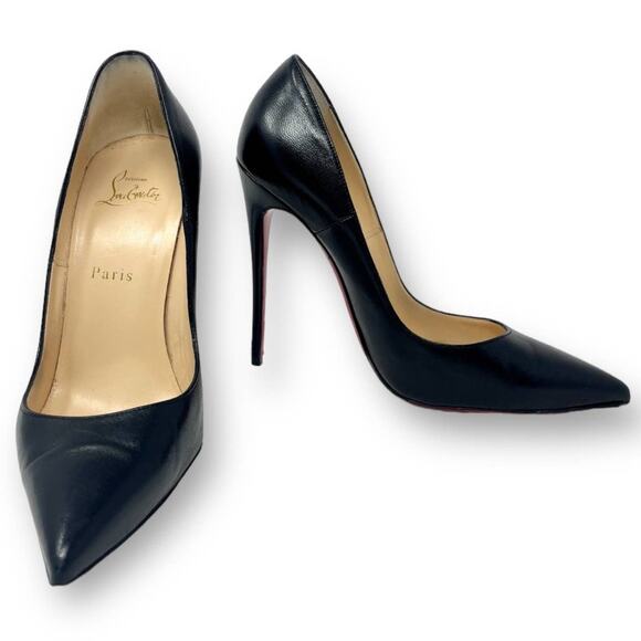 Christian Louboutin Shoes - Christian Louboutin So Kate 120 Nappa Leather Pointed Toe Stiletto Pumps Black